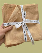 Load image into Gallery viewer, Beige 100% Linen Napkins (Set of 4) – 45x45 cm
