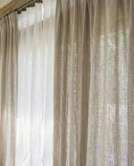 Load image into Gallery viewer, Custom Made 100% Oatmeal Natural Linen Curtains (Made to Measure) - 1 panel
