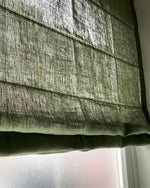 Load image into Gallery viewer, Linen Roman Blinds in Green colour
