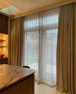 Load image into Gallery viewer, Natural linen sheer tulle in Safari colour - 1 panel
