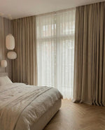 Load image into Gallery viewer, Custom Made Linen Blackout &amp; Dimout Curtains (Made to Measure) - Natural colour - 1 panel
